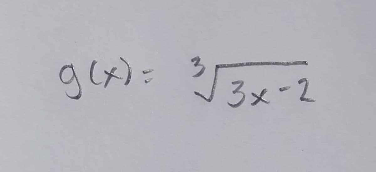 g(x)= 3√3x-2
