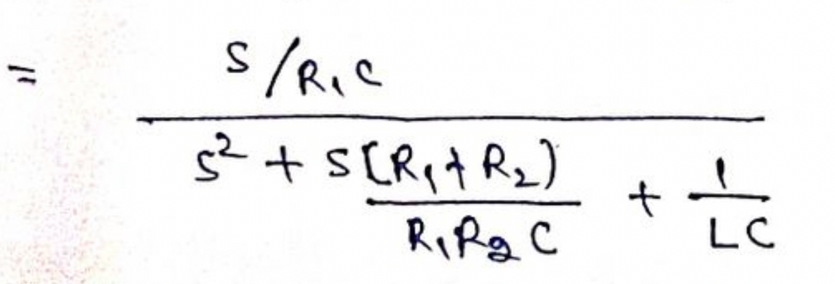 S/R.C
S² + S[R,t R2)
R₁ Rg C
LC