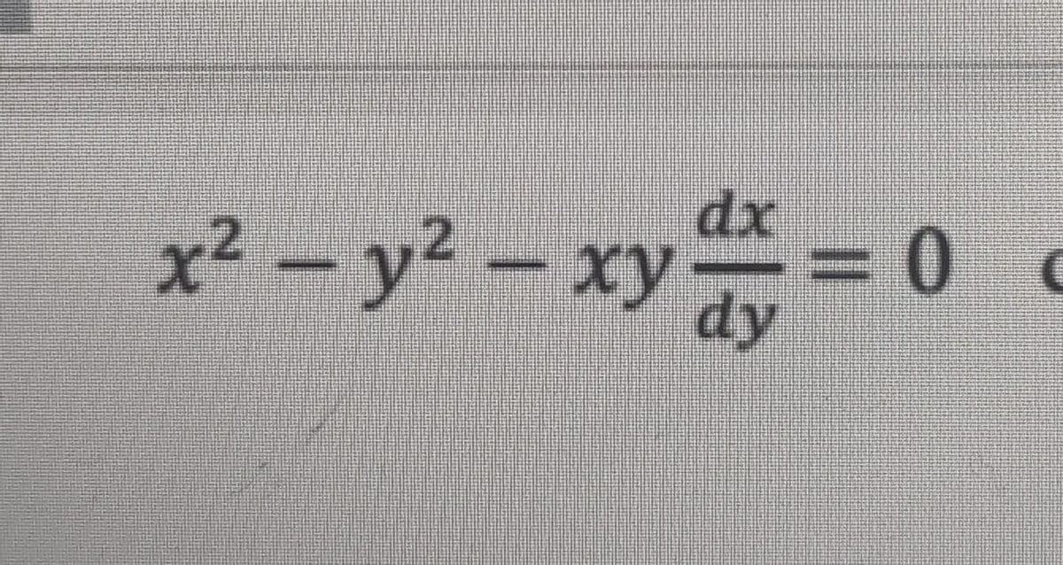 x² – y? - xy# = 0
- xy
3D0
dy
