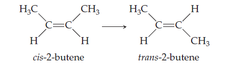 H3C
CH3
C=C
H;C
C=C
`CH3
H
H
`H.
H
cis-2-butene
trans-2-butene
