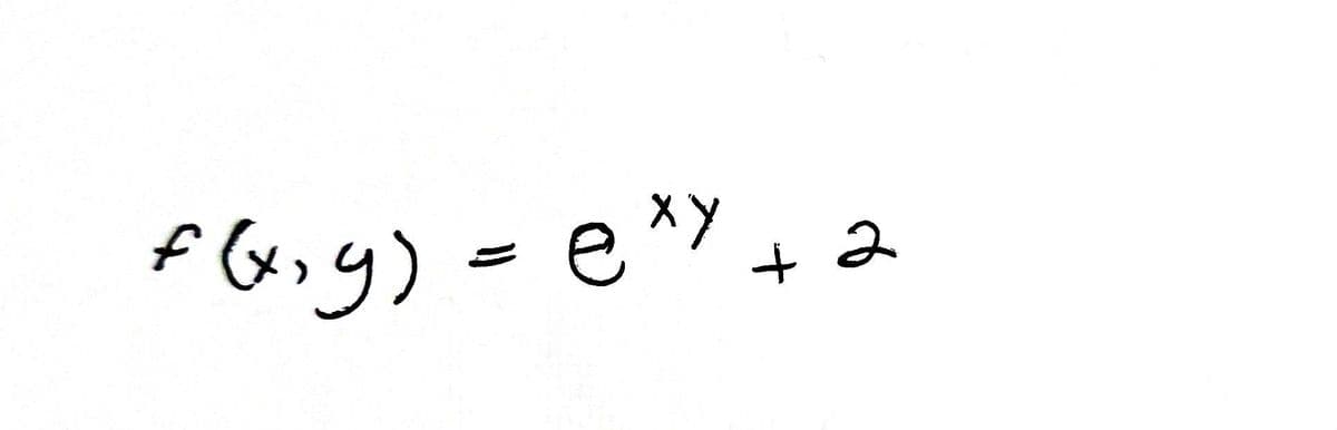 f(x,y) = exy + 2