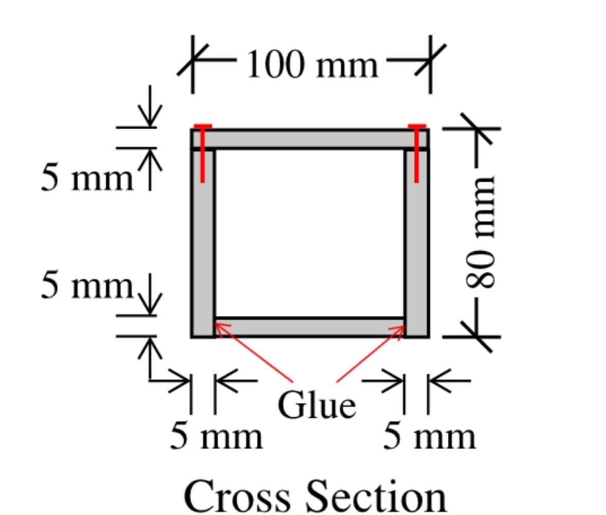F100 mm
5 mm↑
5 mm
Glue
5 mm
5 mm
Cross Section
80 mm
