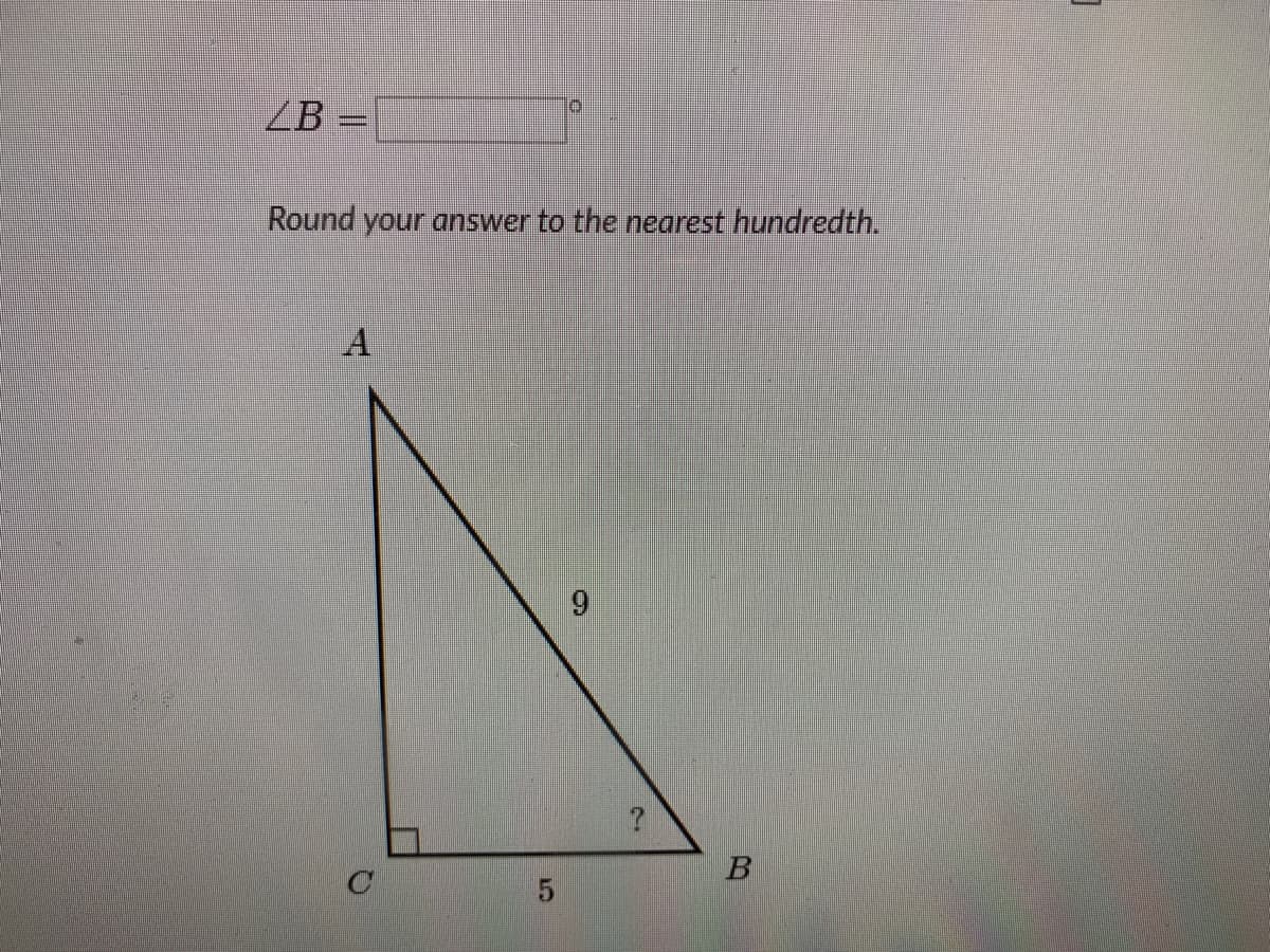 ZB =
Round your answer to the negrest hundredth.
