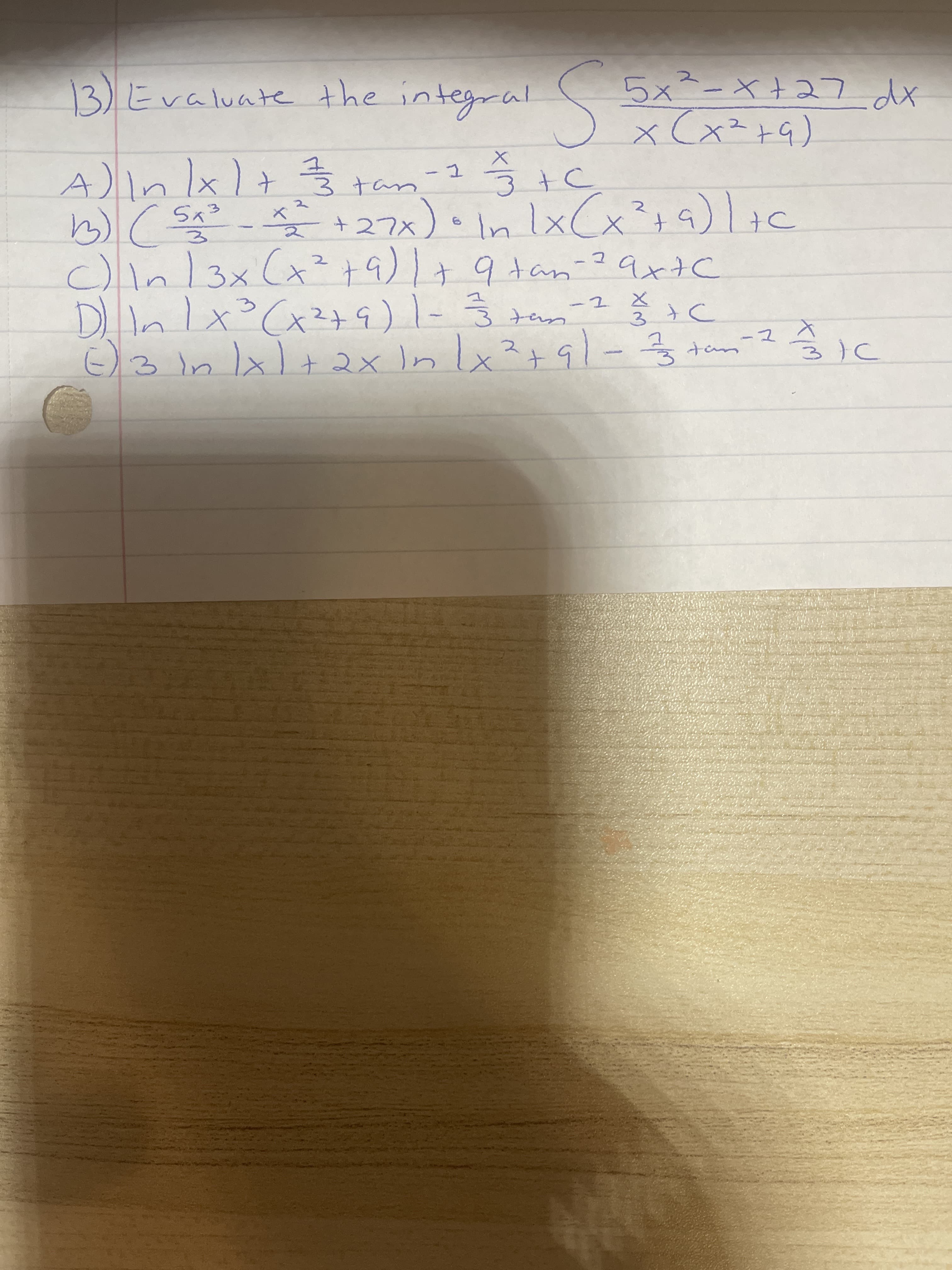 つ1E
とこ-
E)3 In lx)+ 2x In lx?+91-3
115tでx)。x
つtさbe-notb +1(6tcx)×1つ
つt E
て-
b)(- 27x)、1nlxCx?ょ5)c
A)in lx)+ }
In Ix Cx²;
つtE e-
×して+
エー
S ウ-6atu
valuate the
13)E
Xp Letx-,XG
て
