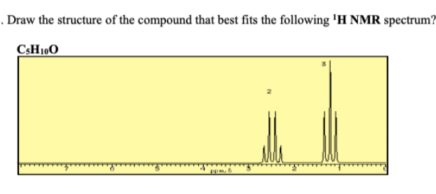 . Draw the structure of the compound that best fits the following 'H NMR spectrum?
CSH100
