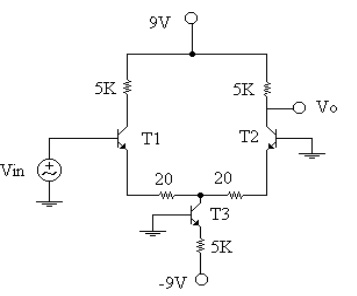 Vin (
5K
9V
T1
20
Mw
-9V
5K
20
T3
€5K
T2
O Vo