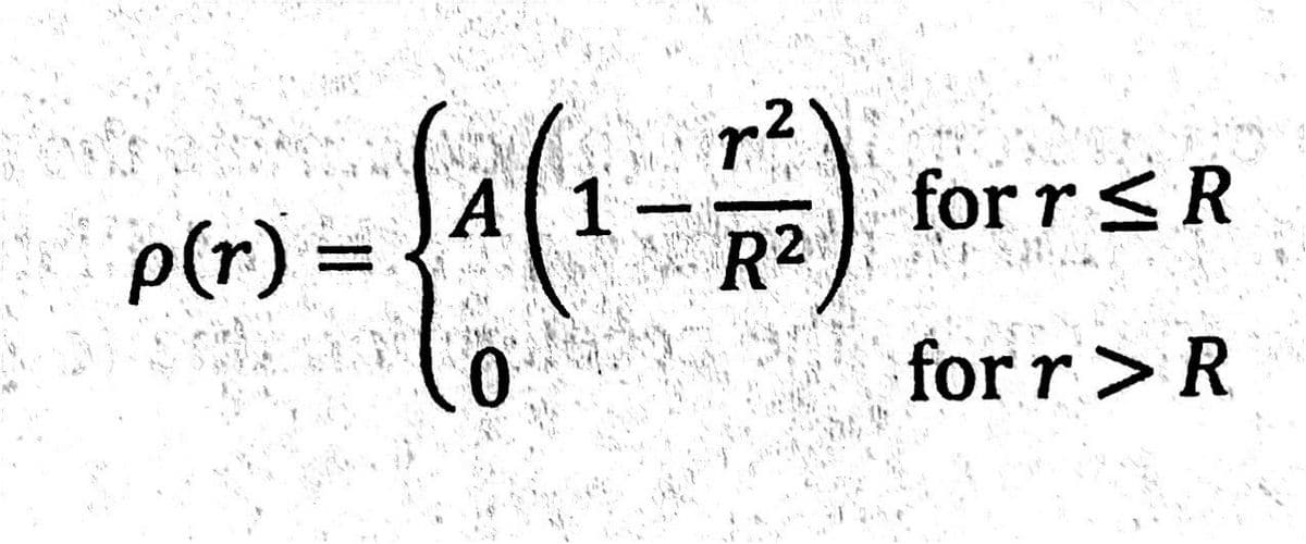 .2
p(r) =
A 1
for r<R
R2
for r> R
