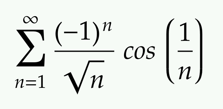 7 (-1)"
Vn
COS
n )
n=1
