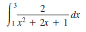 2
dx
1x² + 2r + 1
