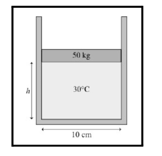 h
50 kg
30°C
10 cm