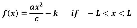 ax?
- k
C
f(x)
if
- L< x < L
%3D

