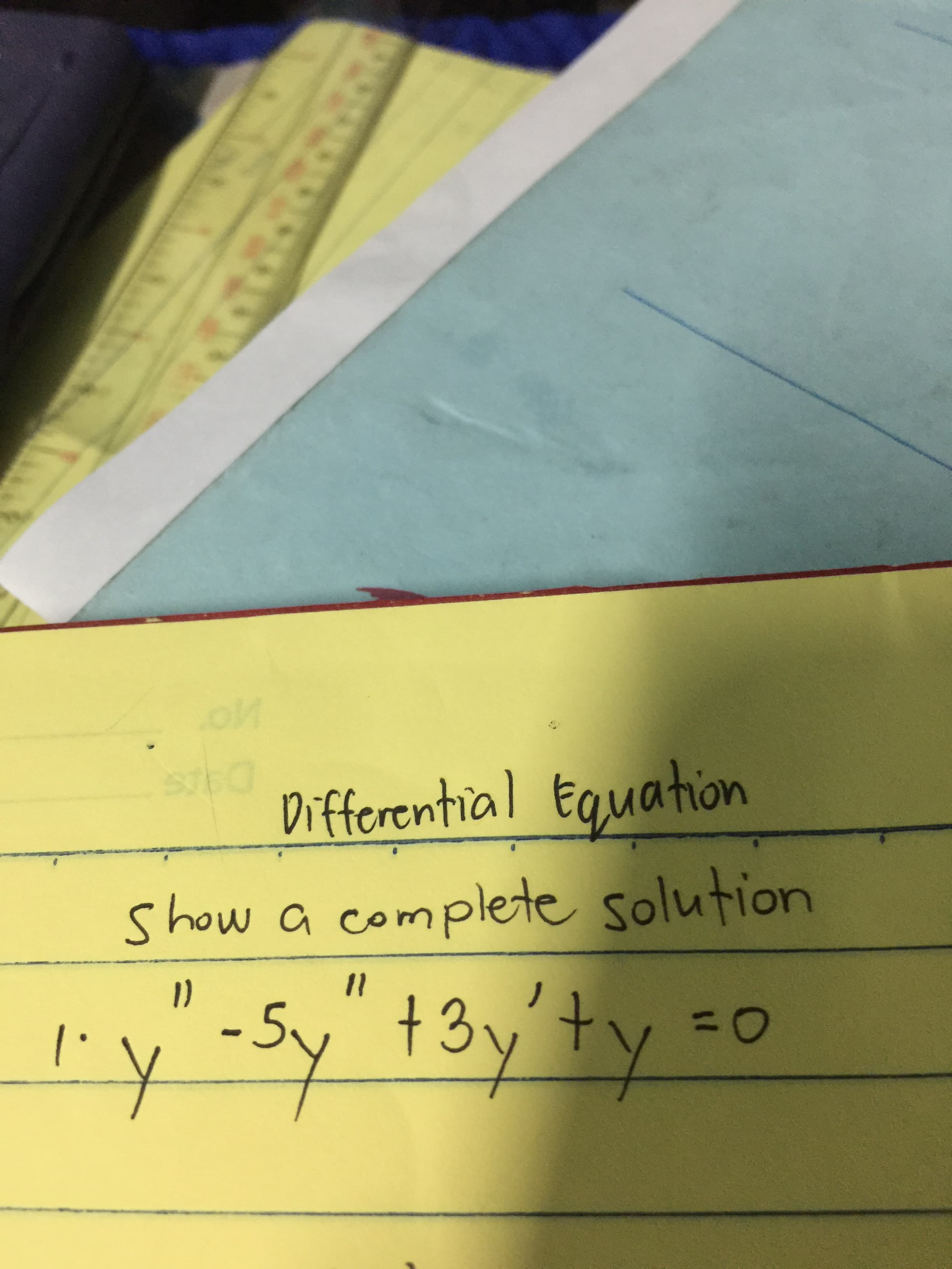 oM
Differential Equation
Show a complete solution
ySy 13yty
=0

