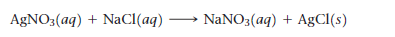 AGNO3(aq) + NaCl(aq) → NANO3(aq) + AgCl(s)
