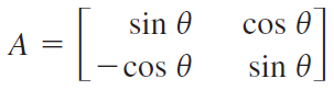 sin 0
cos O
|A
- cos 0
sin 0
