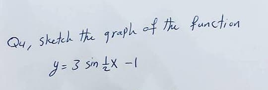 Qu, sketch the graph of the function
y= 3 sin Ex -1
