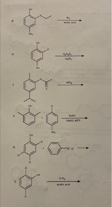 acetie acid
NO,
OH
h)
ON
AIC
OH
NaOH
DMSO, 00°C
NO,
-N, or
OH
acetic acid
