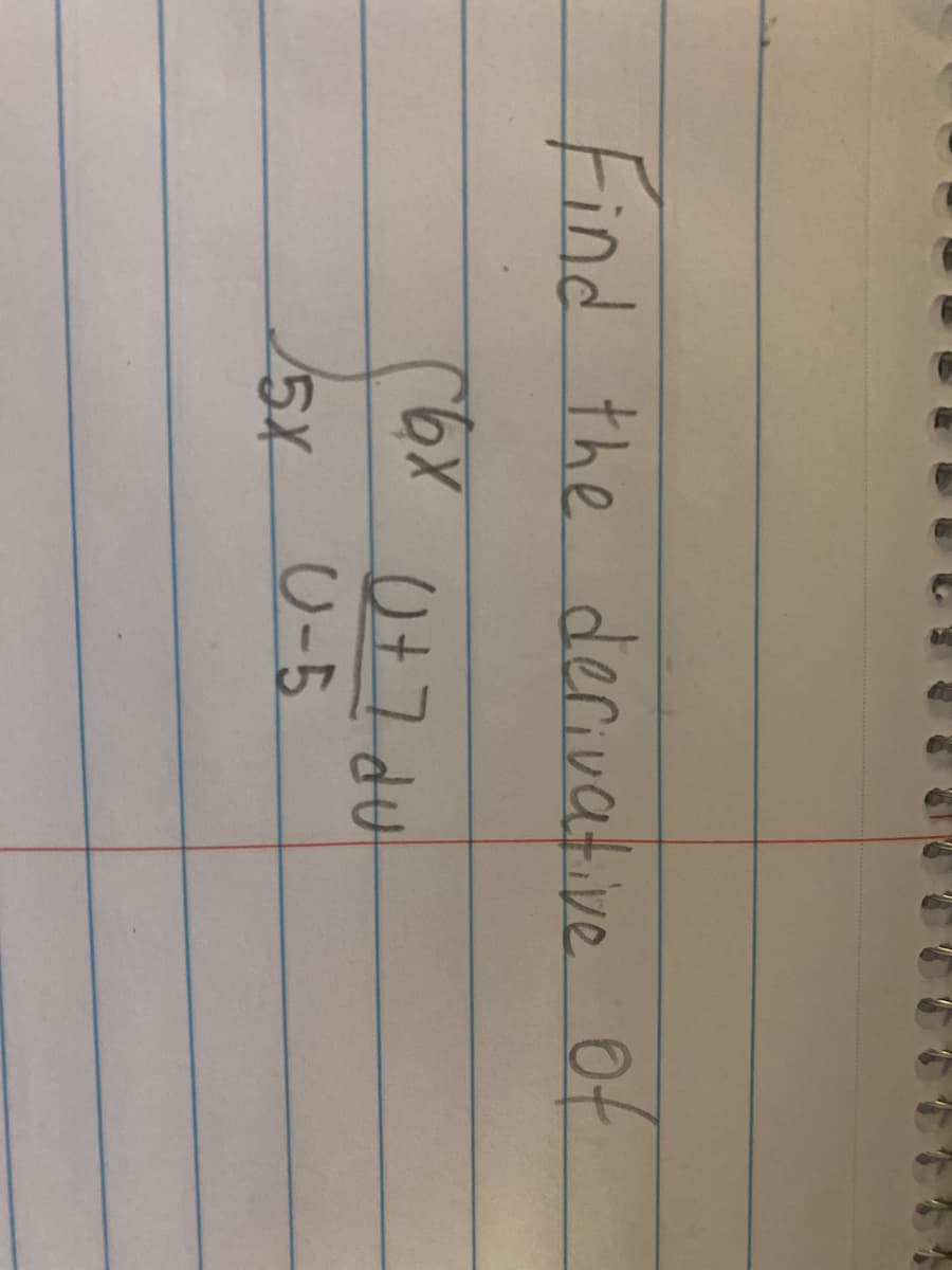 Find the derivative of
U-5
