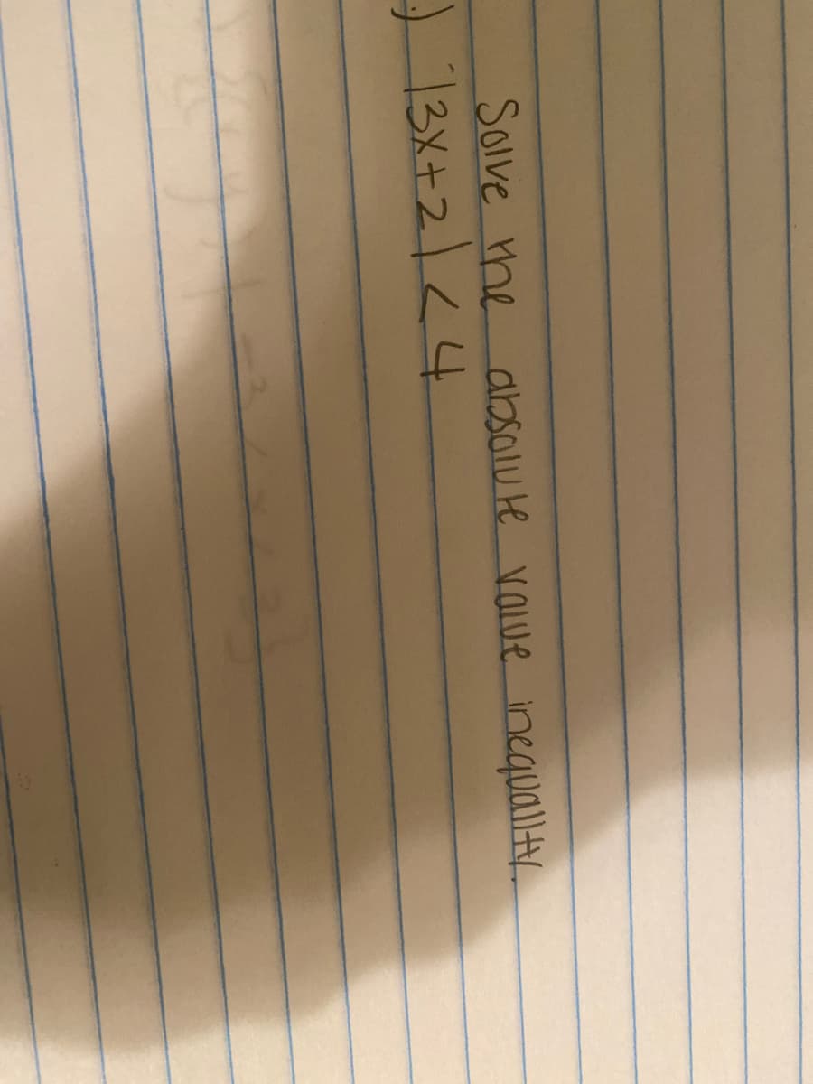 Solve the abbsolu te value inequallty
113x+2/<4
