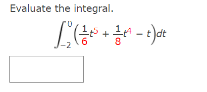 Evaluate the integral.
(1,5
14
- t)dt
+
