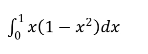 - f
x(1 − x²)dx