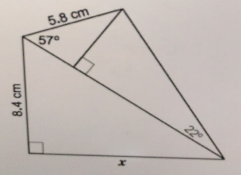 8.4 cm
5.8 cm
57⁰
22°