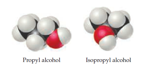 Propyl alcohol
Isopropyl alcohol
