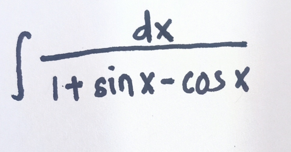 dx
It sinx-cos x
