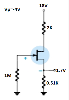 18V
Vp=-4V
2K
1.7V
1M
0.51K
