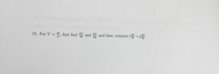 10. For V=2, first find and and then, compute t+p