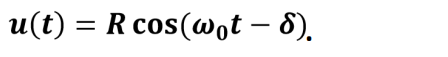 u(t) = R cos(wot – 8).
