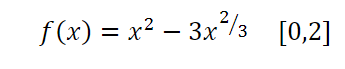 f (x) = x² – 3x/3 [0,2]
