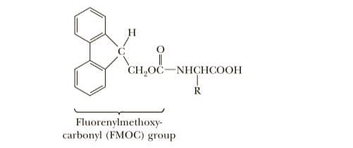 CH,OC-NHCHCOOH
Fluorenylmethoxy-
carbonyl (FMOC) group
