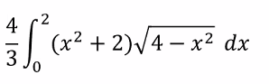 4
(x² + 2)/4 – x² dx
3
