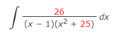 26
xp
(x – 1)(x² + 25)
