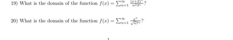 19) What is the domain of the function f(r) = E1 3
(z+2)
20) What is the domain of the function f(x) = E
