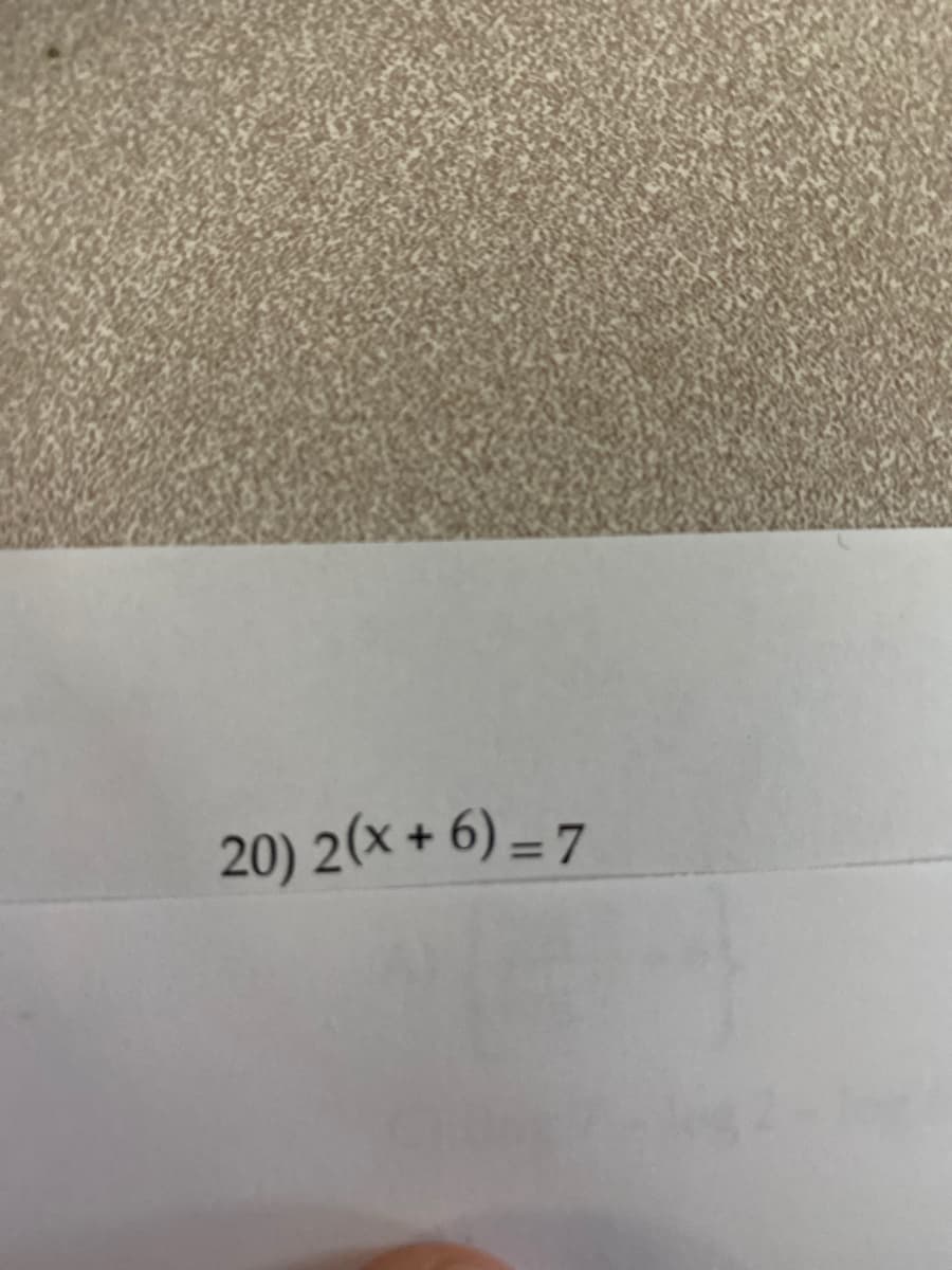 20) 2(x + 6) = 7
