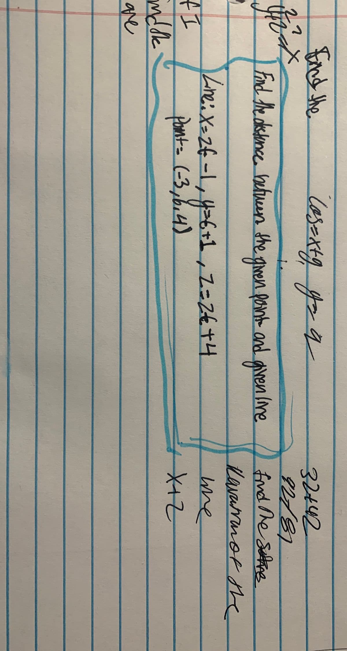 Fred the
lesexty
32+42
2.
the
Find the desence betuen the gen pant and gven me.
:.
find he Sene
Kavaranor the
Lne::X=2f -1,4=6+1,2=2€+4
fanto (-3,b.4)
me
un
qre
