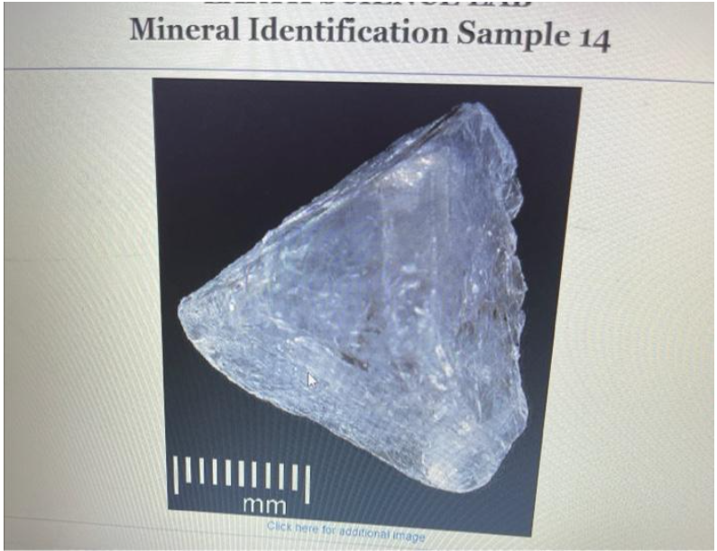 Mineral Identification Sample 14
mm
Cick here for additional image
