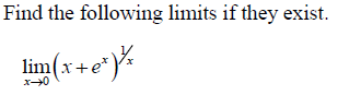 Find the following limits if they exist.
lim(x+
