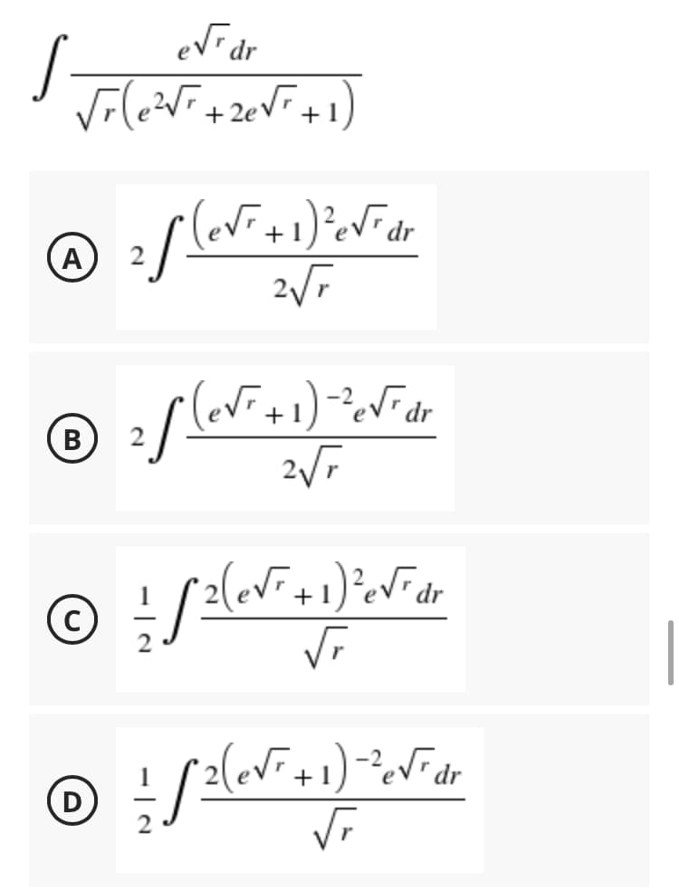 ev dr
+1
A)
2
+1
В
2
+1
(D
