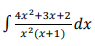 4x
2+3x+2
x²(x+1)
