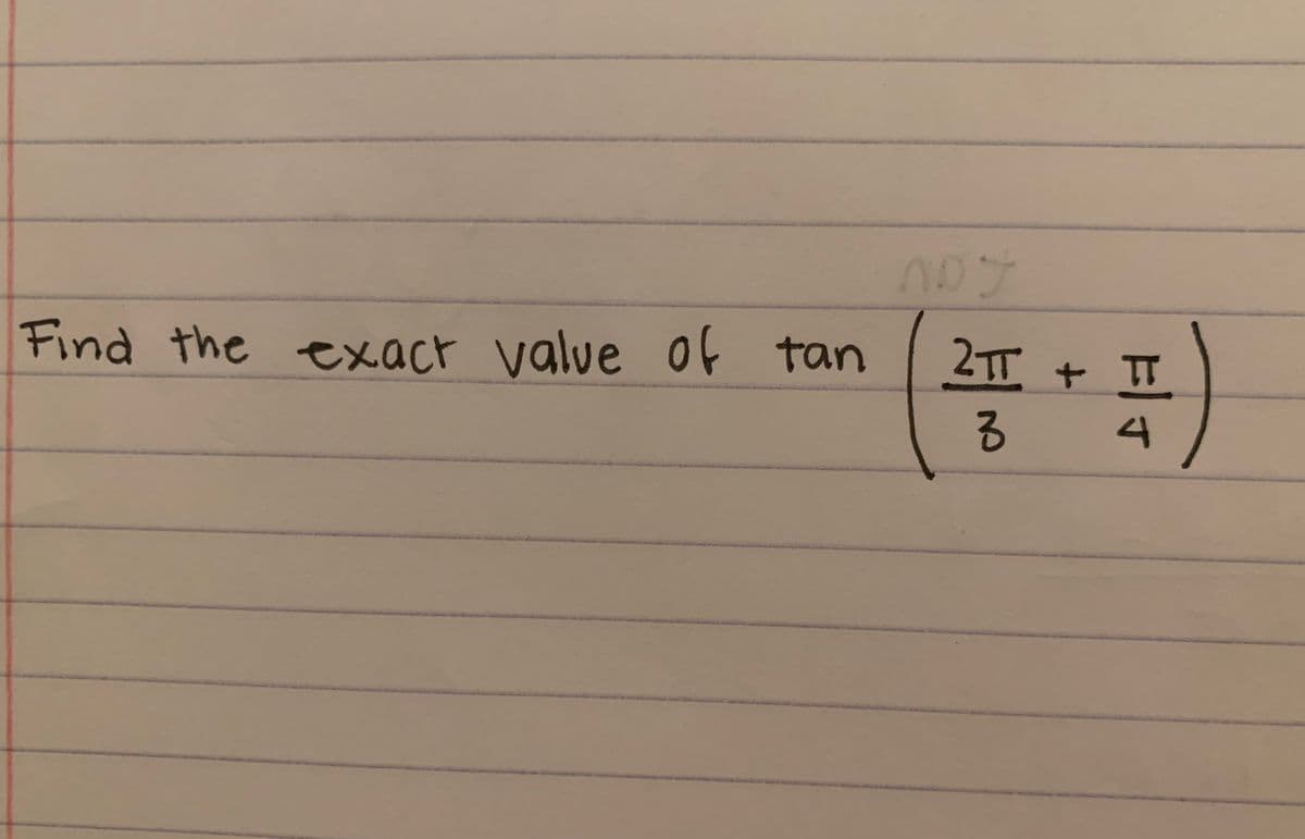 2π t
Find the exact value of tan
る
