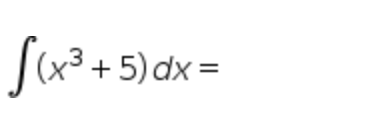 S(x3 + 5) dx =
