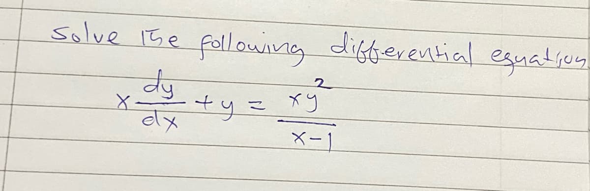 solve 1Te
following disterential eguatius
xy
ty=
elx
X-1
