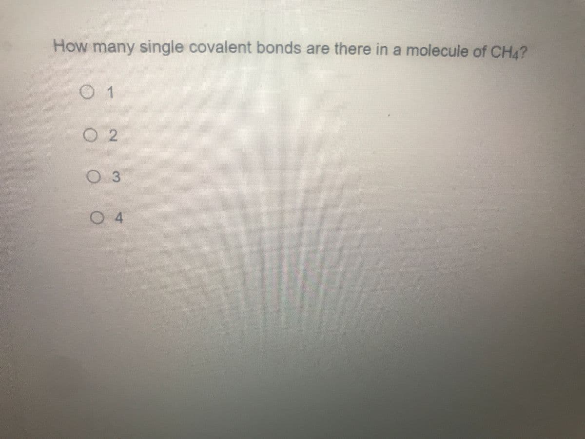 How many single covalent bonds are there in a molecule of CHA?
0 1
O 2
O 3
