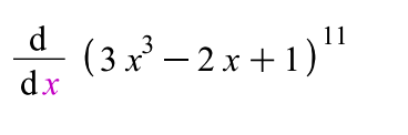 (3x — 2х +1)"
d
11
2х+i
dx

