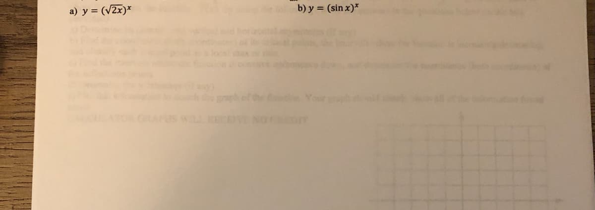 a) y = (2x)*
b) y = (sin x)*
he grap
Tour
as wiLL RECE
