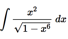 [
2
X
/1 – x6
dx