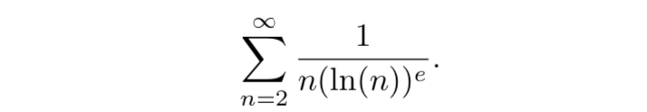 Σ
n(In(n))e"
n=2
