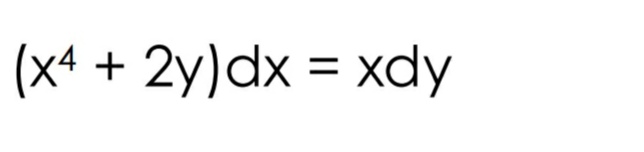 (xª + 2y)dx = xdy
